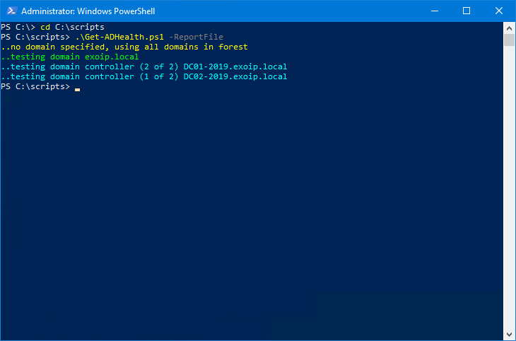 Проверка работоспособности Active Directory с помощью PowerShell