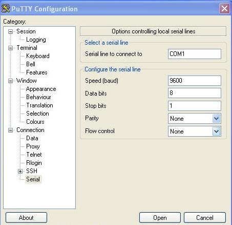 Putty как аналог гипертерминала в Windows 7