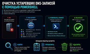 Как удалить устаревшие DNS-записи с помощью PowerShell