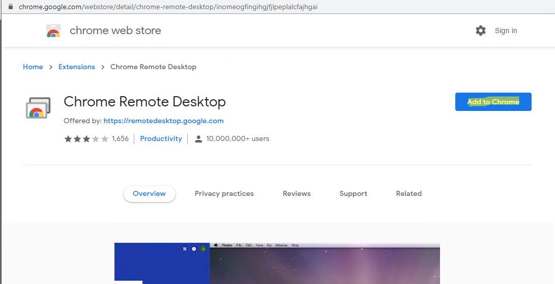 Chrome Remote Desktop
