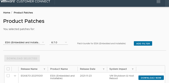 Скачать обновления для vmware esxi