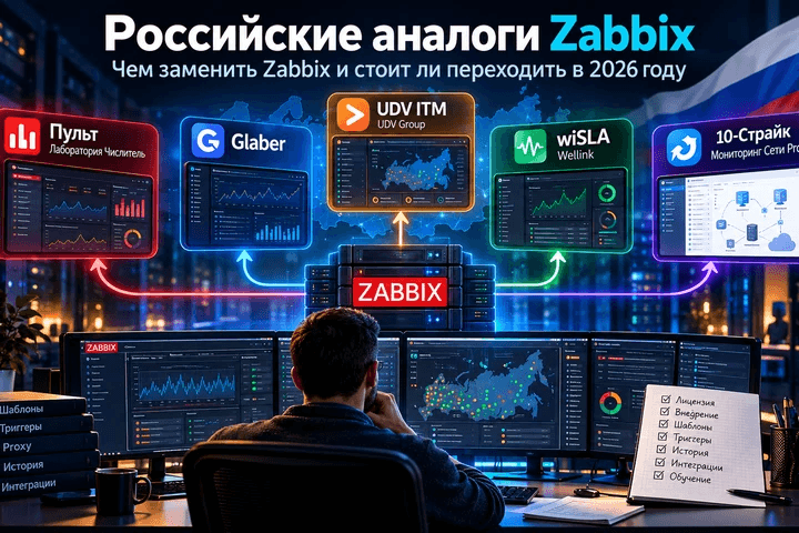 Российские аналоги Zabbix в 2026 году: чем заменить Zabbix и стоит ли переходить