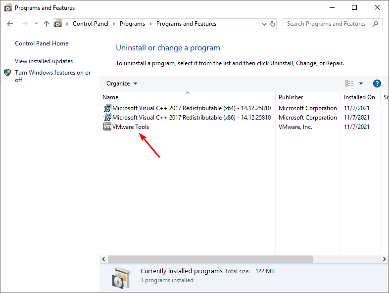 Проверка VMware Tools в Windows Server