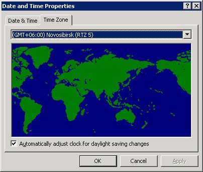 Готовые тайм зоны для Windows XP