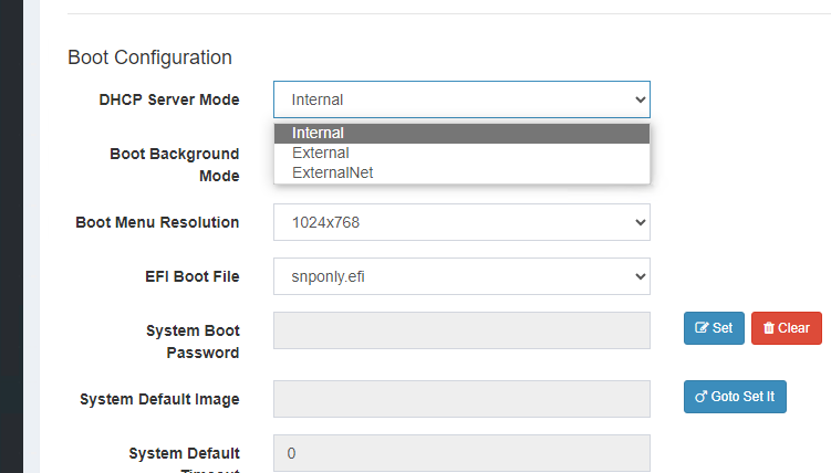 Режим DHCP в iVentoy