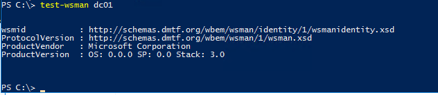 Test-WsMan - проверить работу winrm на удаленном компьютере