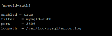 mysqld-auth - правило fail2ban для mysql