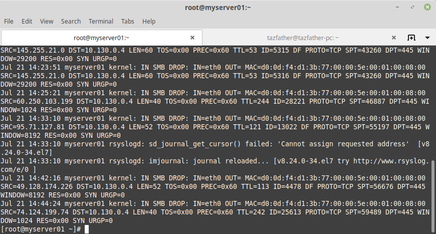 логи iptables 