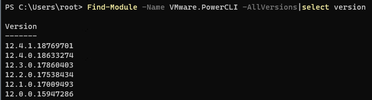 установка определенной версии powercli