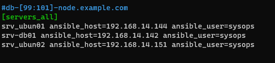 /etc/ansible/hosts создать файл инвентаризации в ansible