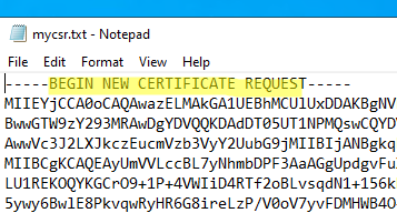 BEGIN NEW CERTIFICATE REQUEST