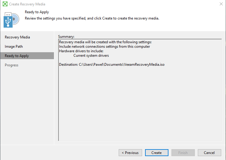 Создание ISO-образа Veeam Recovery Media