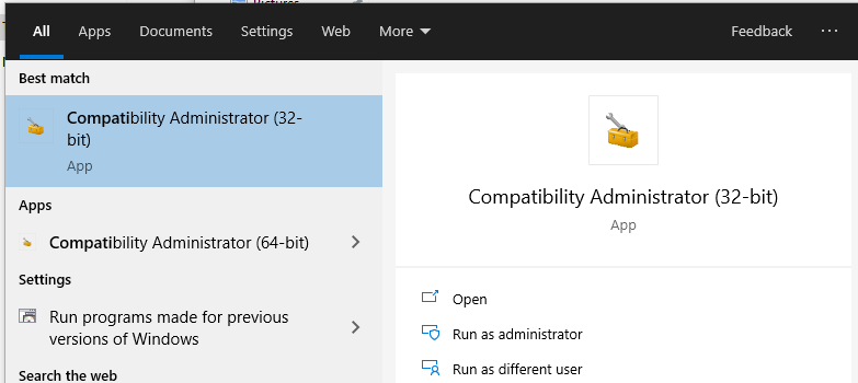 Application Compatibility Administrator 