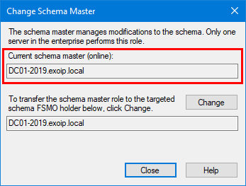 Просмотр владельца роли Schema Master