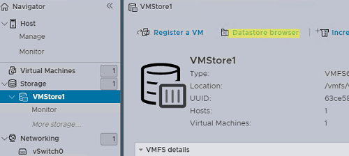 Datastore Browser