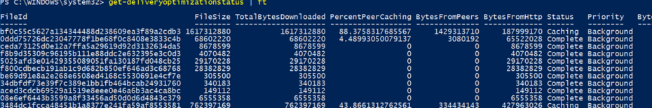 Get-DeliveryOptimizationStatus powershell команда