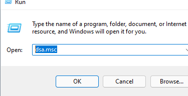 dsa.msc - запуск консоли Active Directory из командной строки