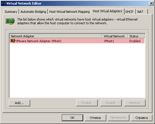 VMware сетевые адаптеры