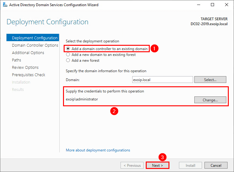 Добавление контроллера домена в существующий домен Active Directory