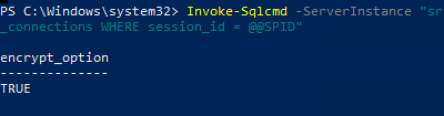 powershell проверить что sql server поддерживает шифрование
