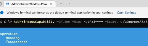 Add-WindowsCapability netfx3 установка из PowerShell