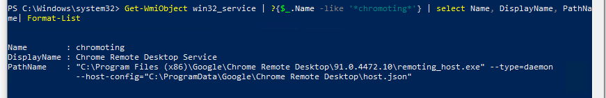 служба chromoting - Chrome Remote Desktop Service