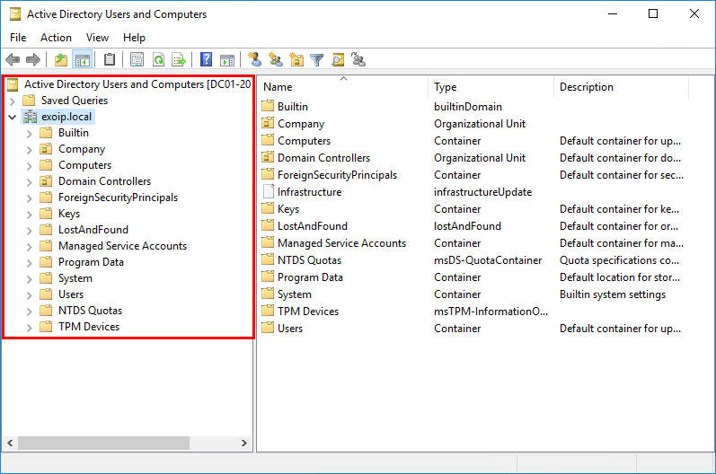 Проверка удаления объектов Exchange в Active Directory Users and Computers