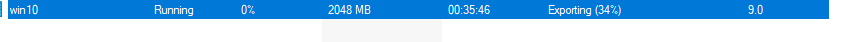 exporting VM в консоли hyper-v