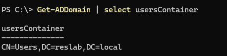 Узнать имя usersContainer в AD