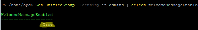 Get-UnifiedGroup отключить UnifiedGroupWelcomeMessageEnabled с помощью PowerShell