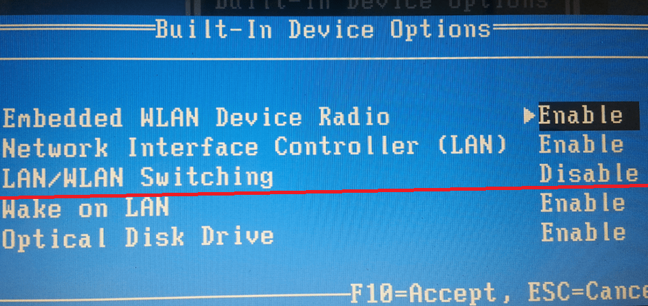 LAN/WLAN Switching