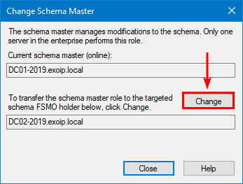 Перенос роли Schema Master на другой контроллер домена