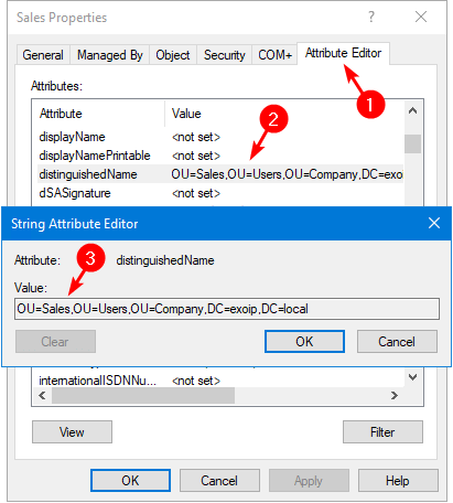 Как узнать Distinguished Name OU в Active Directory