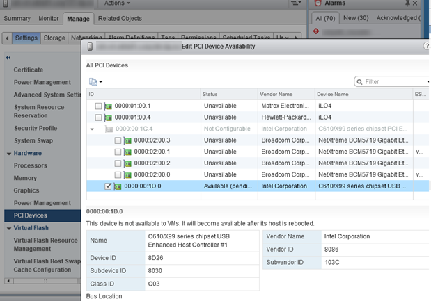 VMware USB Passthrough (VMDirectPath) проброс USB контроллера