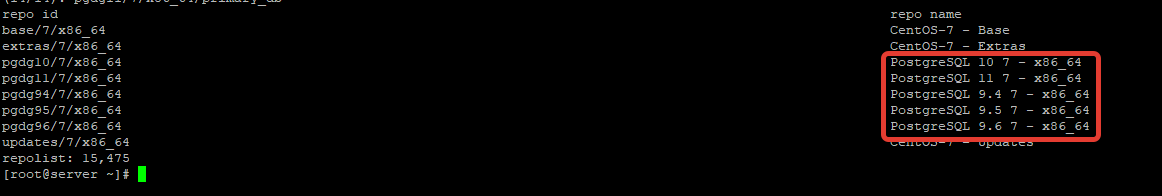 подключение репозитория PosgreSQL