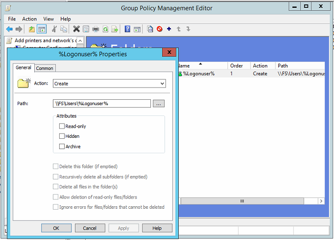 Личные сетевые папки пользователей через Group Policy Preferences — иллюстрация 6
