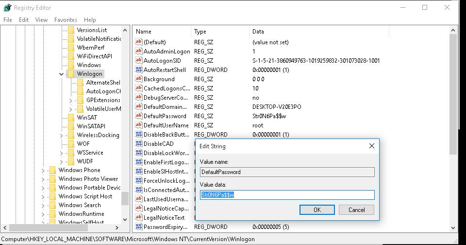 AutoAdminLogon