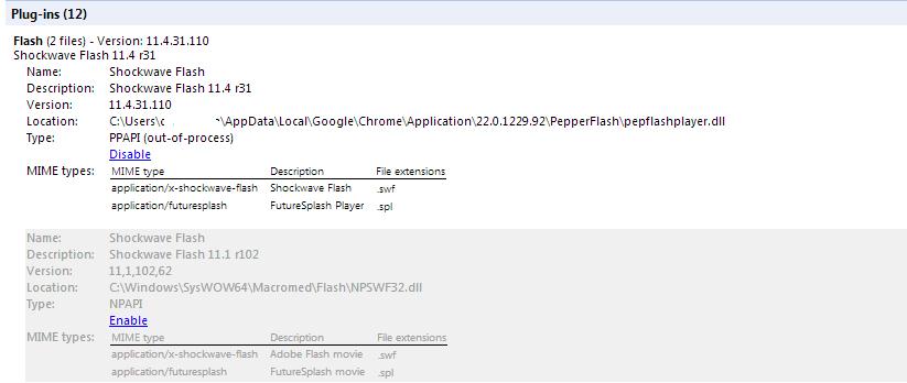 Отключить плагин flash в google chrome