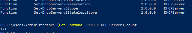 PowerShell модуль DHCPServer