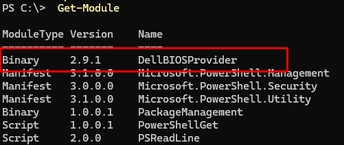 Get-Module - список всех загруженных в PowerShell сессии модулей