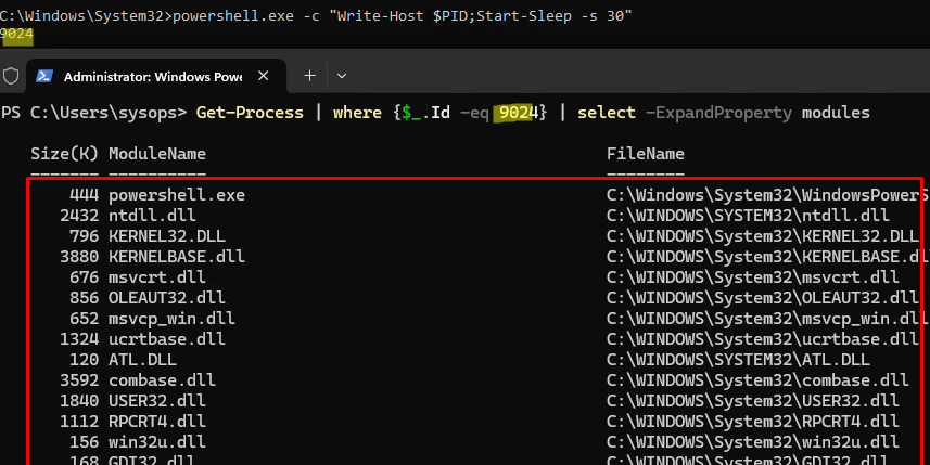 список хагружаемых библиотек в powershell