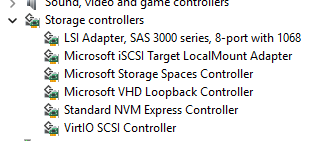 фейковый : Red Hat VirtIO SCSI pass-through controller 