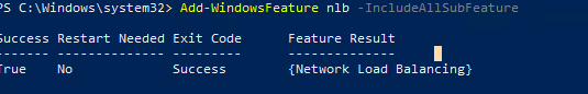 установка роли Network Load Balancing Manager 
