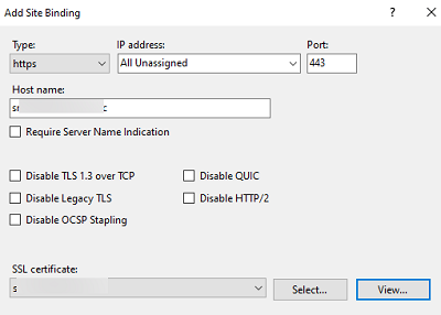 Привязать SSL сертификат к сайту IIS