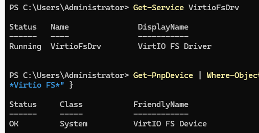 драйвер VirtioFsDrv в Windows