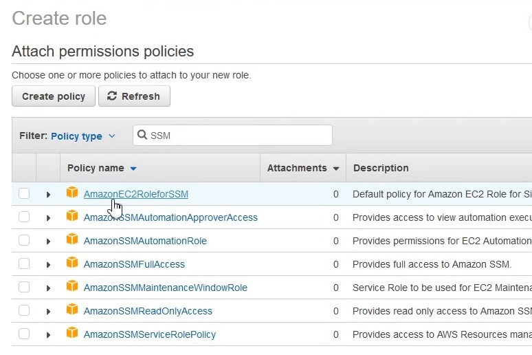 AmazonEC2RoleforSSM
